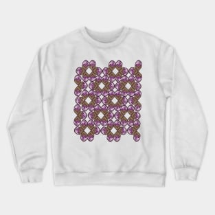 Purple and Olive Color Seamless Pattern Crewneck Sweatshirt